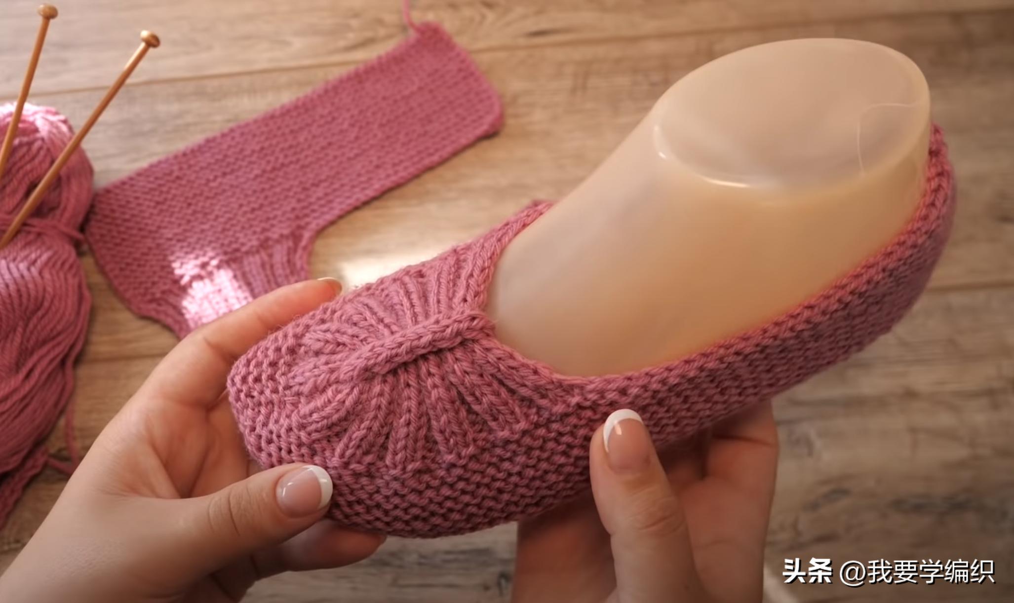 轻松编织一片式地板袜,最简单的一片式地板袜