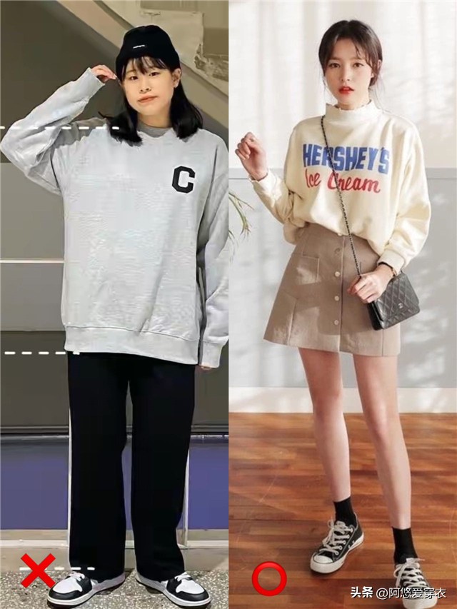 春天穿搭女2022高级感卫衣,小个子女生春天穿卫衣搭配