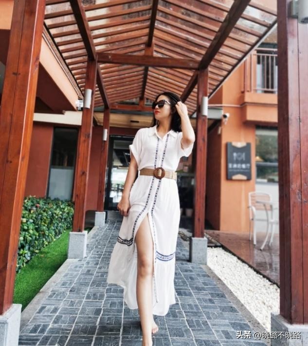 35-45岁女性随性穿搭长裙,中年女士过膝长裙穿搭