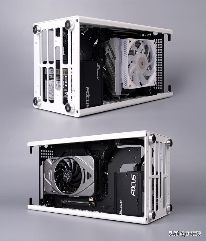 12600K+STRIXB660-I+RTX3060，AKLLAA5立式ITX机箱装机展示