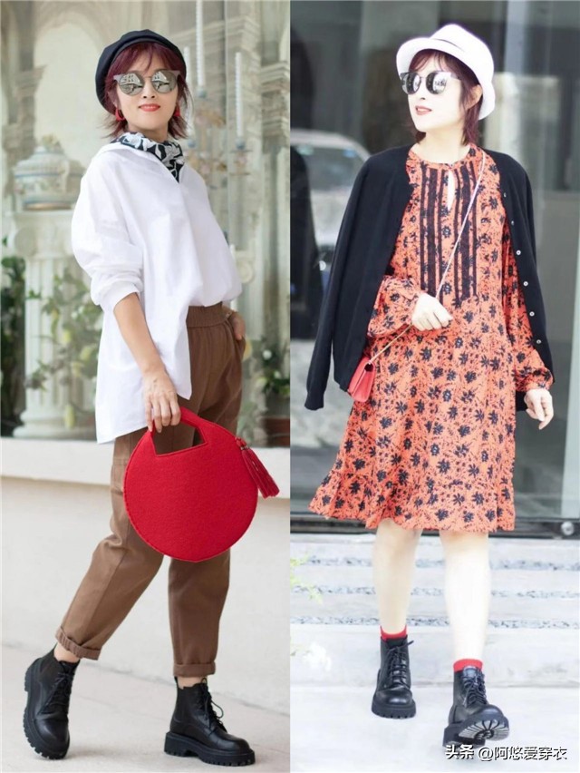 中年女人穿什么靴子,中年妇女穿长靴子的搭配