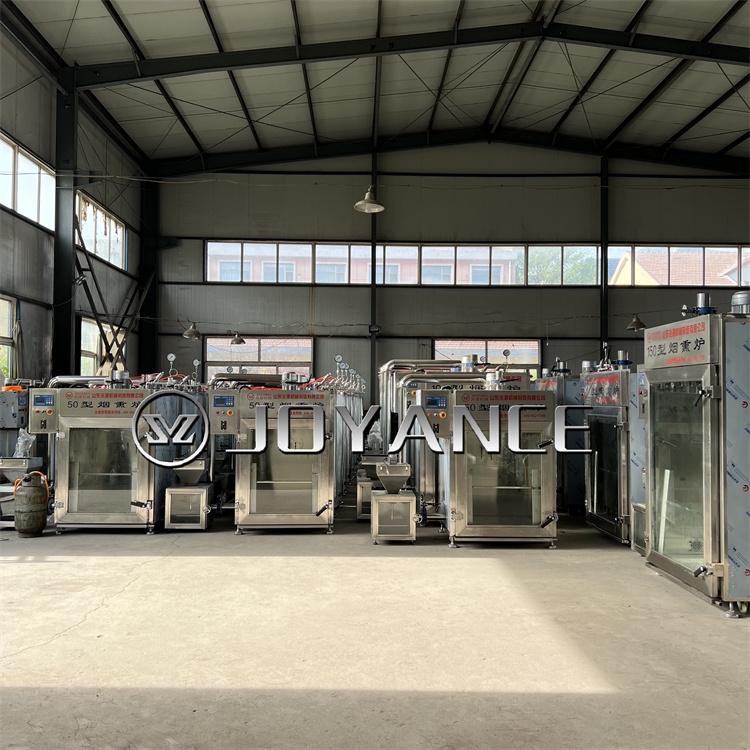 加工香肠的大型机器设备,腊肠烟熏机生产设备