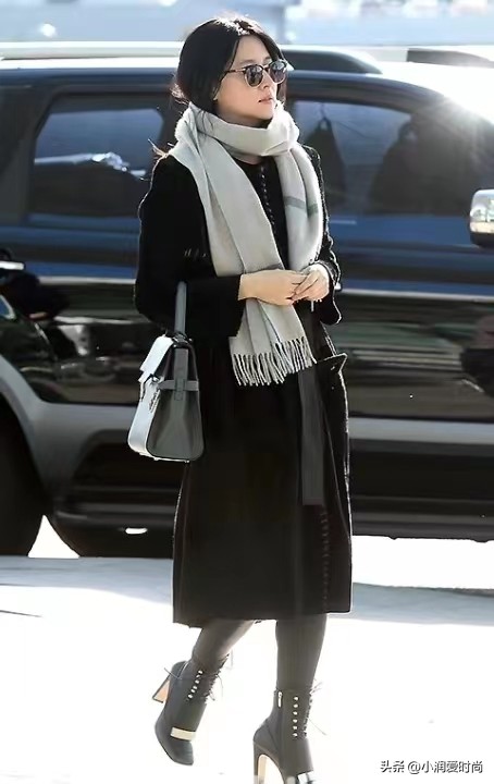 李英爱穿什么衣服最美,李英爱穿大衣薄纱连衣裙全身图片