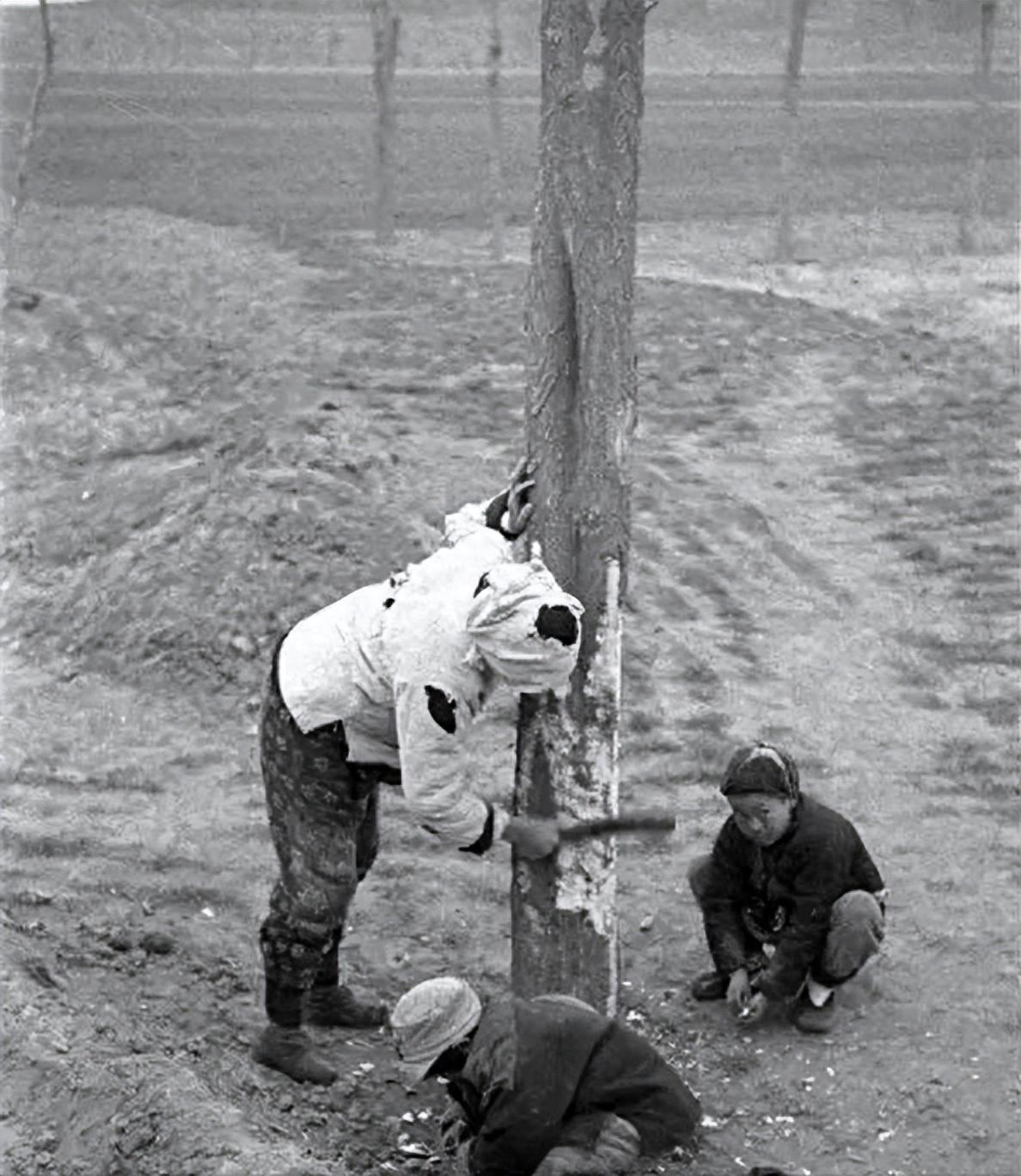 侵华日军*行暴**照片，日本人强迫女子脱下衣服，*辱侮**致死
