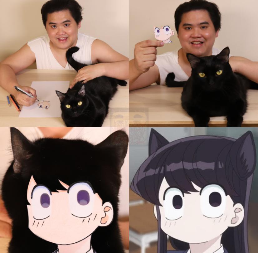 哈哈哈这些猫咪cospaly好怪，再看一眼，还是好怪