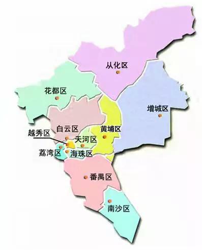 广州市各区面积人口经济一览表