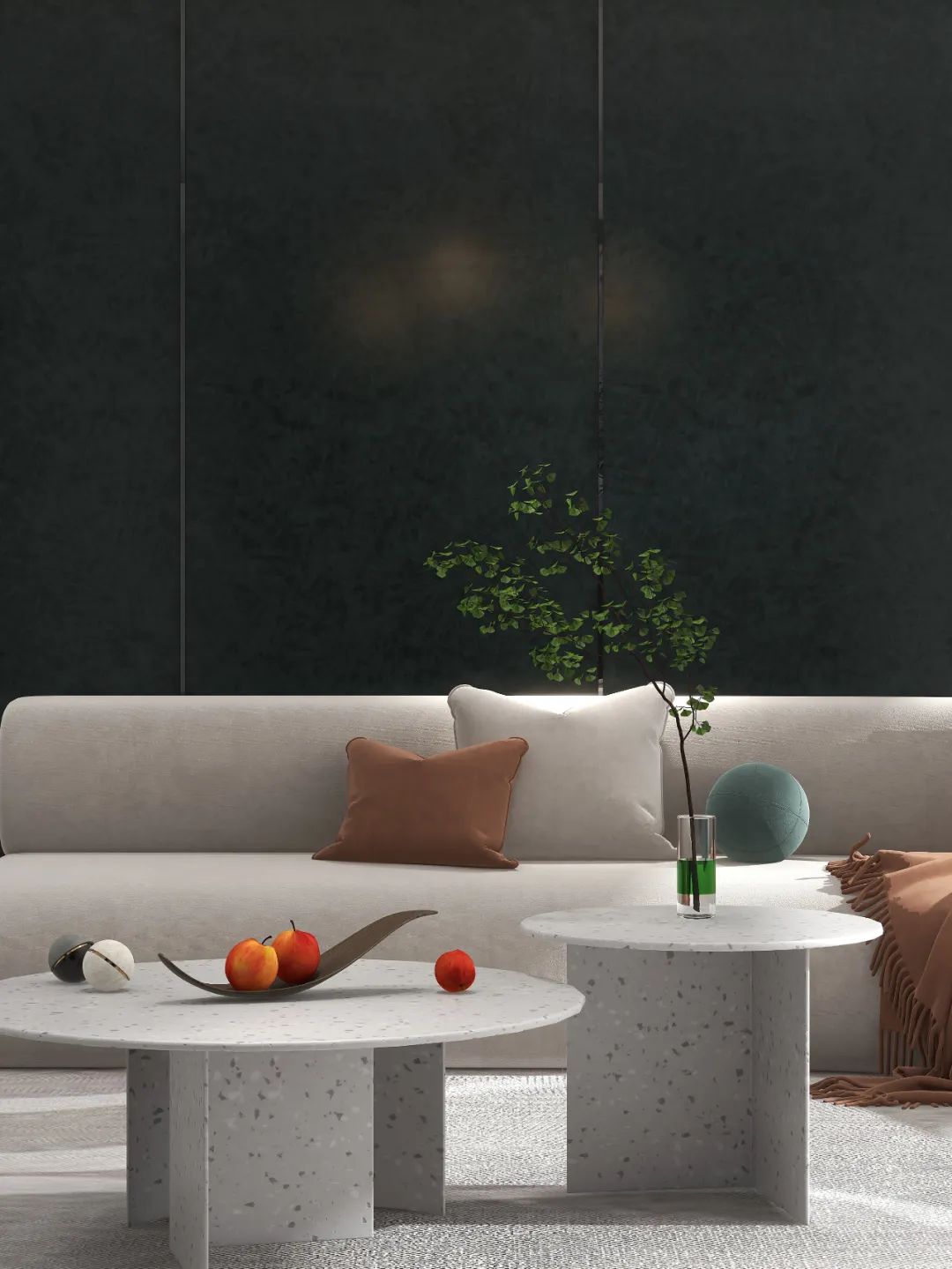 石纹高级感背景墙,轻奢爵士白石纹墙