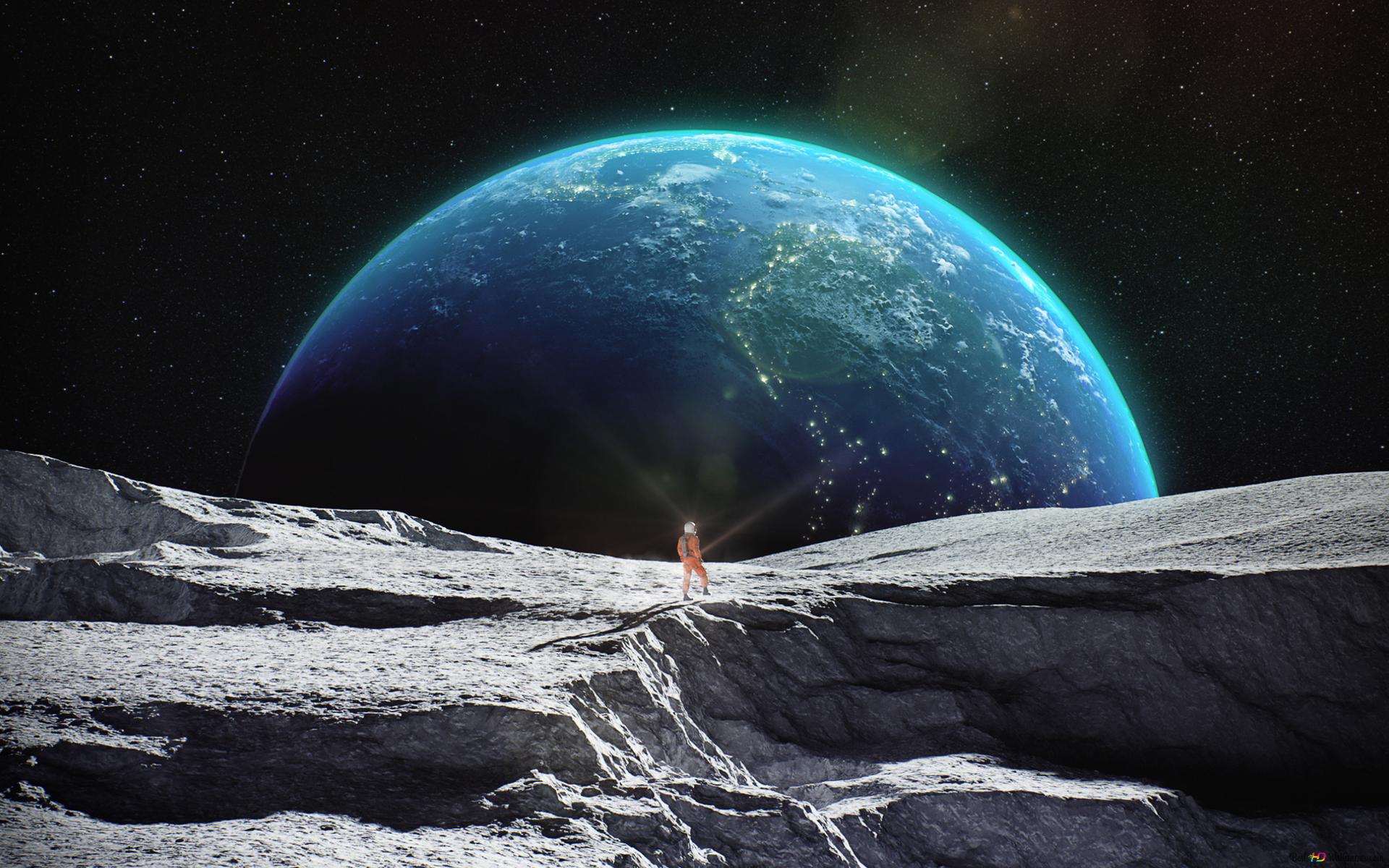 在月球上看地球是仰望还是低头看,在月球上看地球有种恐惧感