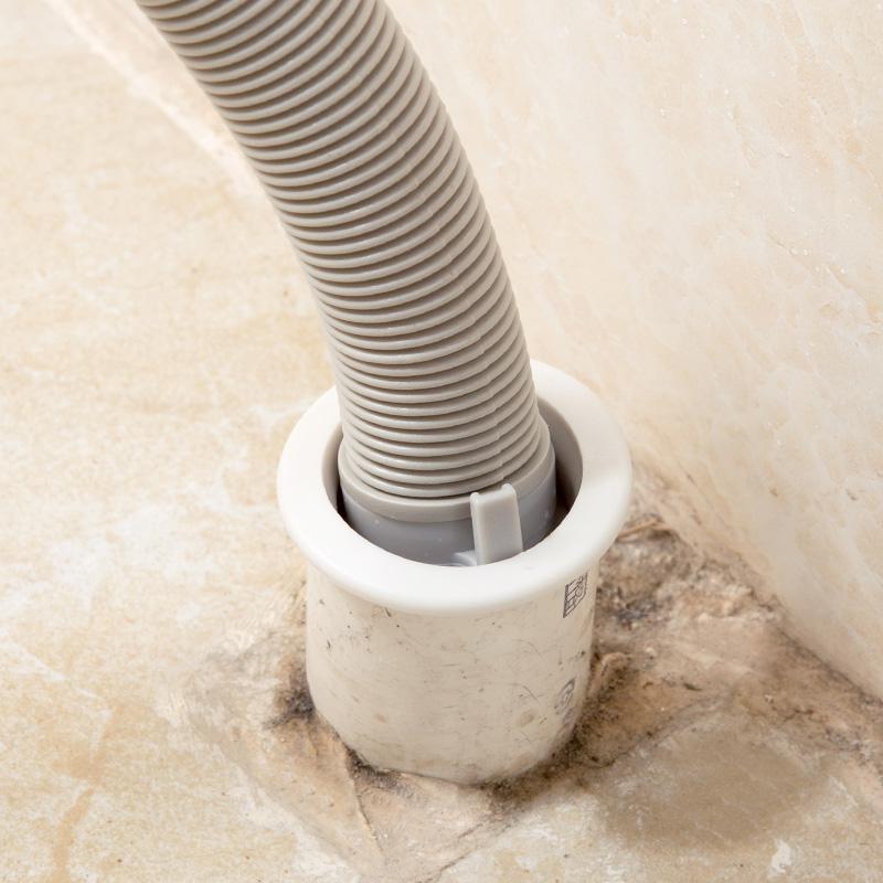 洗衣机排水管可直接做在地漏上吗,洗衣机下水管一直插在地漏里好吗