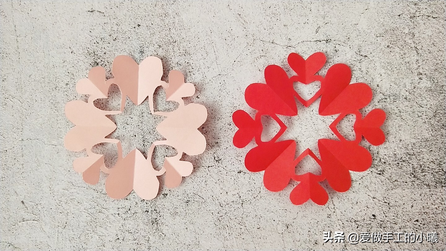 爱心窗花剪纸教程简单,喜字剪纸窗花爱心边框