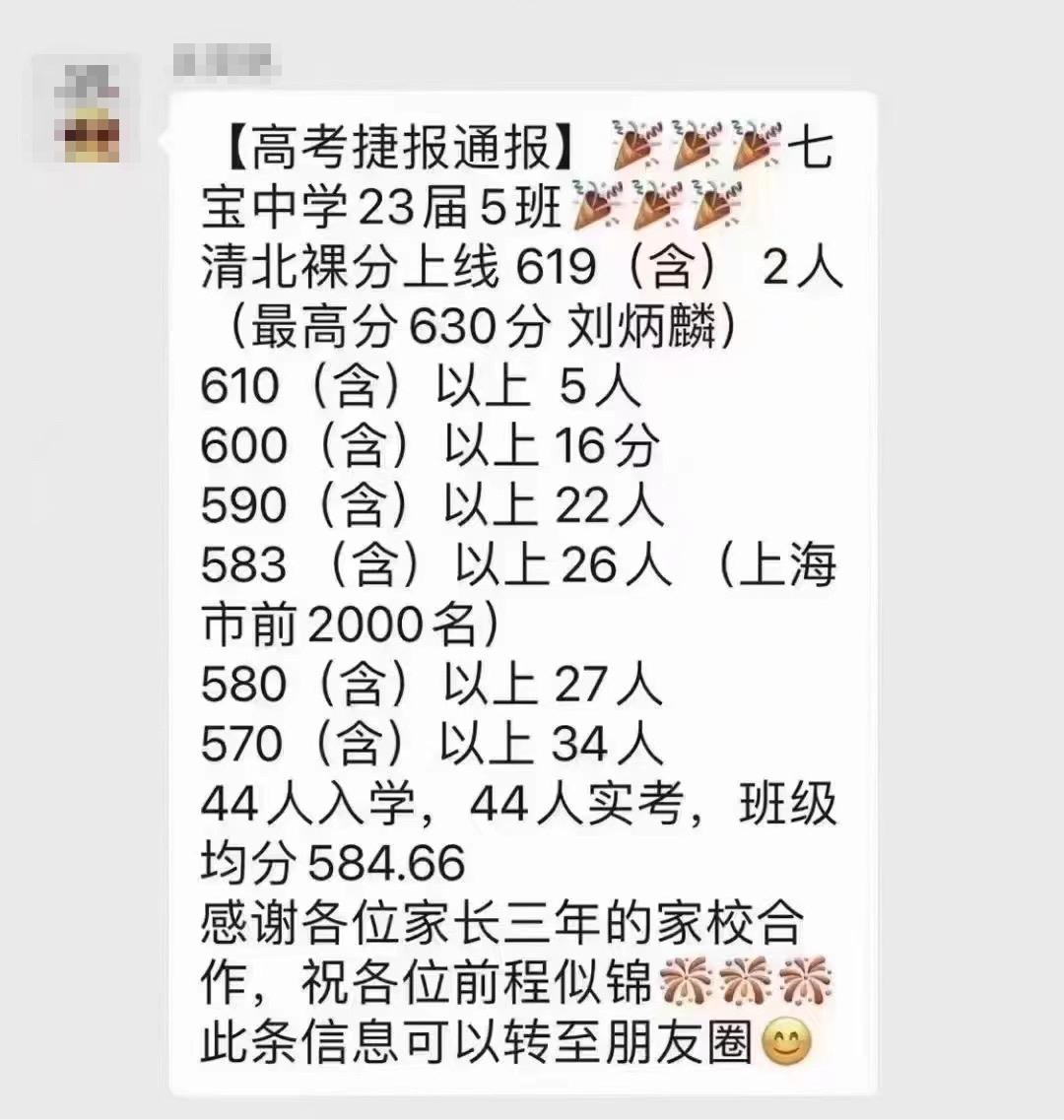 上海2023高考各高中高考成绩,上海今年高考最高分前四名学校
