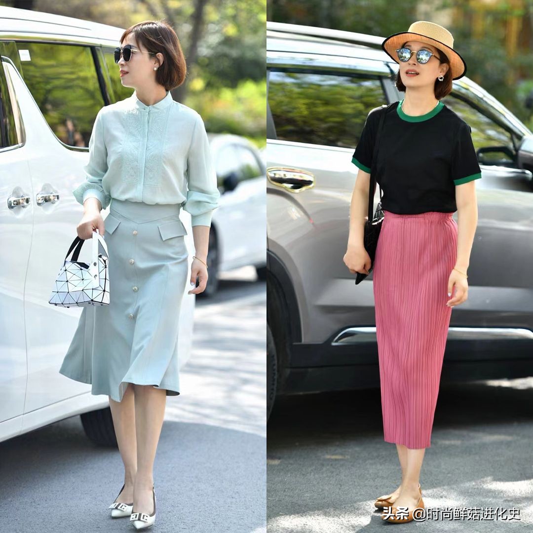 今夏火了一种裙子,叫:“三宅竖褶裙”!显瘦显高,50、60岁很美