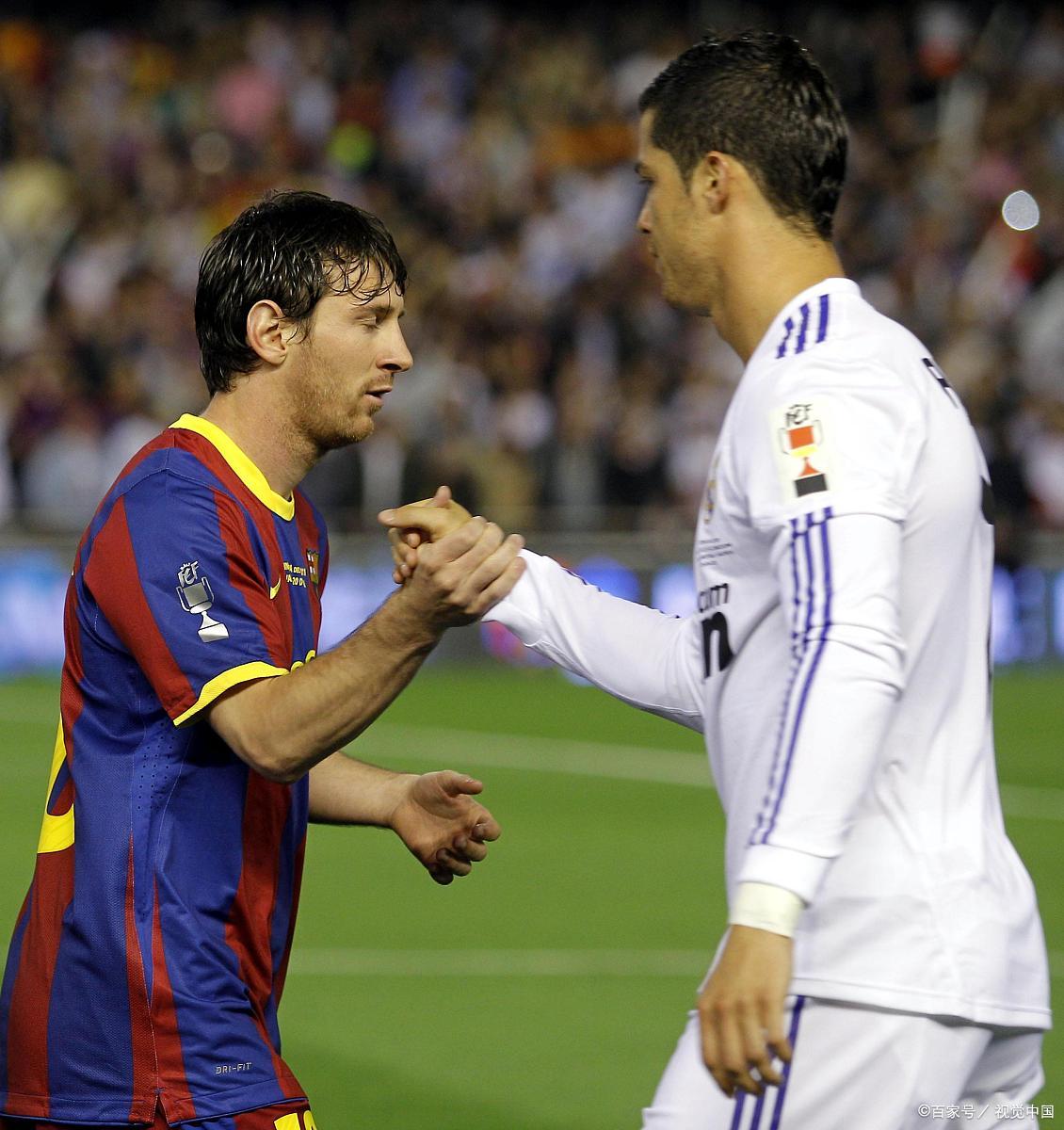 梅西和c罗的足球争霸,梅西和c罗球场相遇