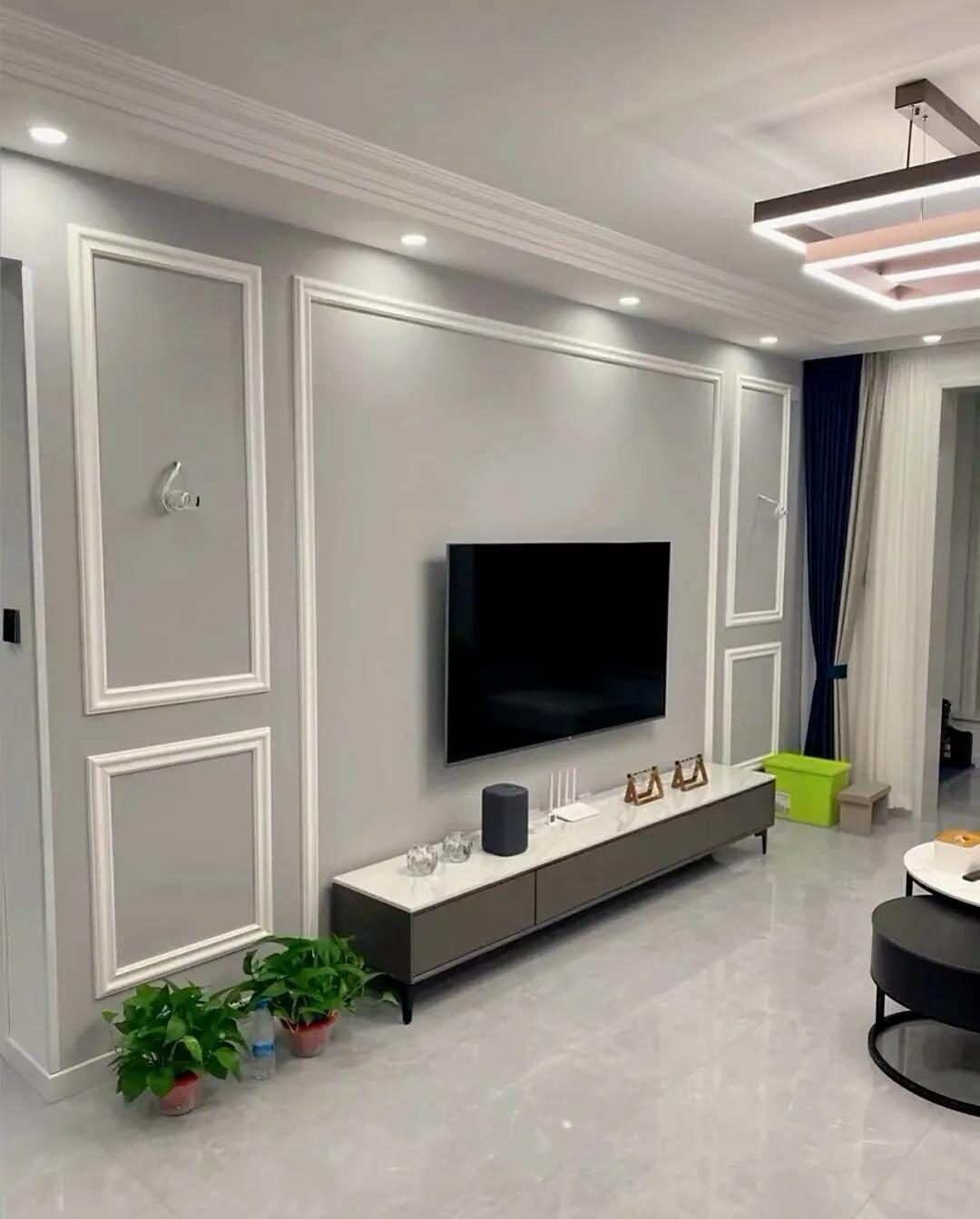 简单隐形门电视背景墙,30平小户型电视背景墙
