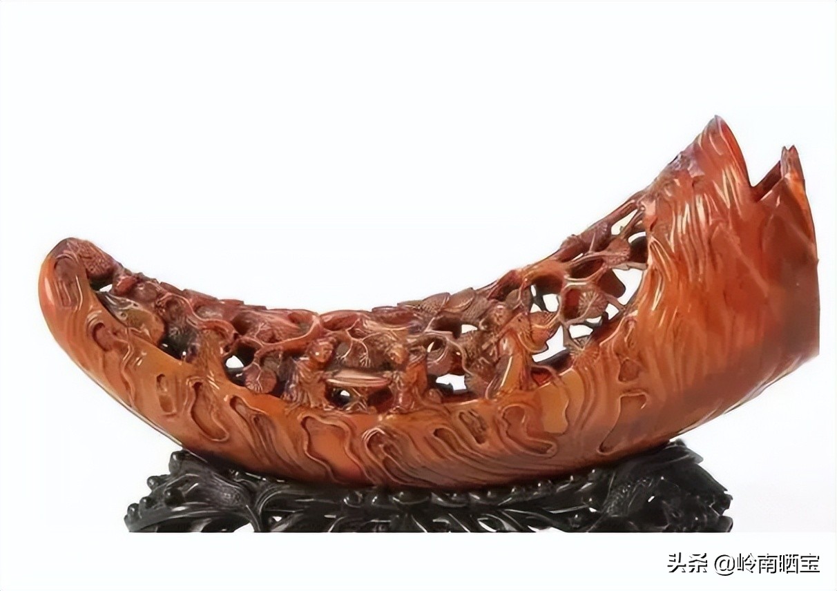 犀角的艺术品欣赏,犀角的药用和角雕艺术