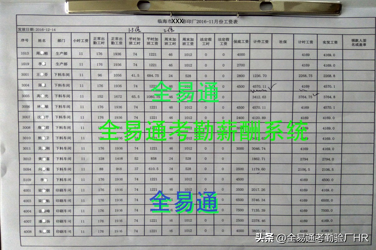 车间员工考勤工资表模板,员工考勤工资表模板excel免费