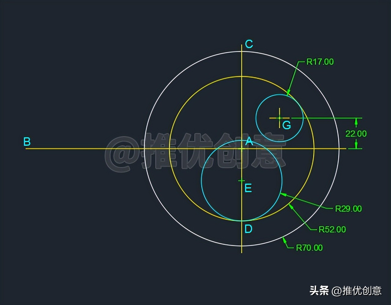 cad制图初学入门图纸怎样画圆,cad机械制图圆教程