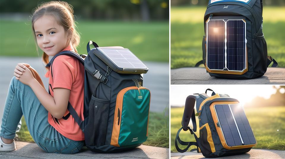 太阳能发电板背包,多功能太阳能板背包