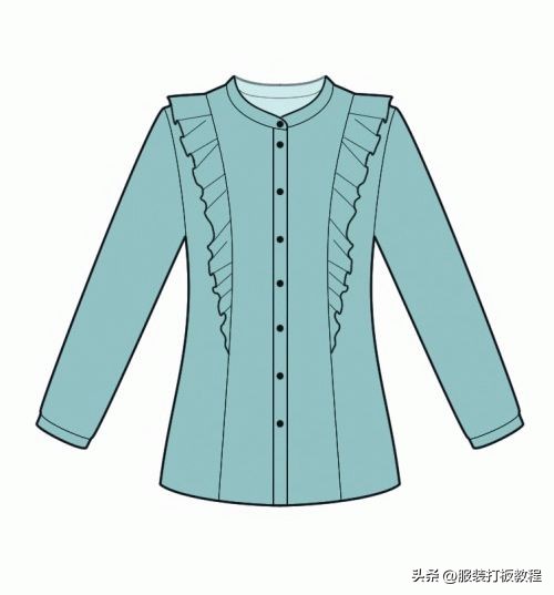 服装设计衬衫款式图,衬衫服装设计效果图