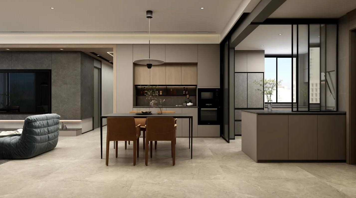 家装风格效果图大全轻奢110平,轻奢风格家装餐厅平面图