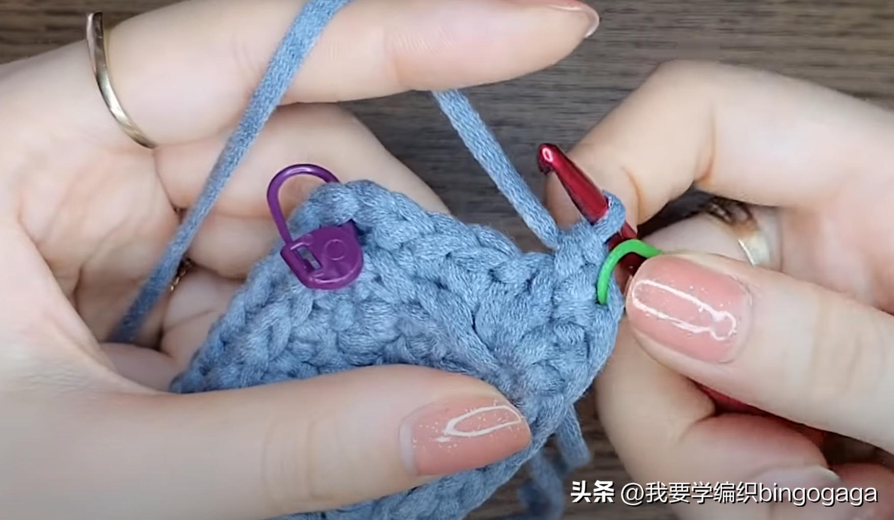 夏季包包钩织教程腋下包,钩包教程简单腋下包