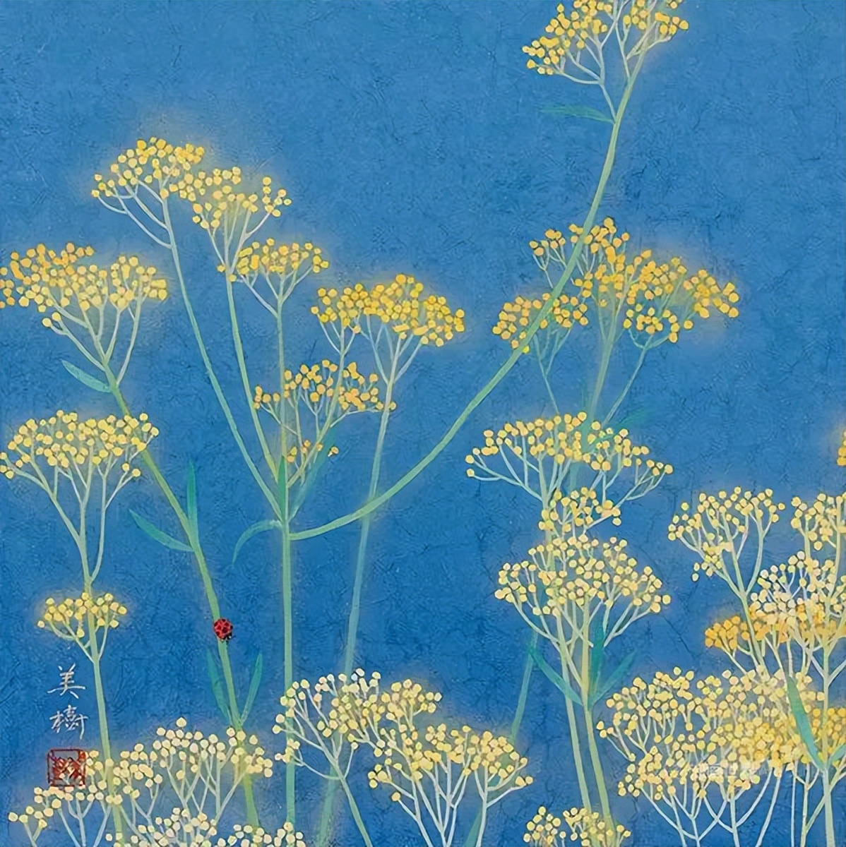 野地美树子手绘油画,日本画家奈良美智作品图