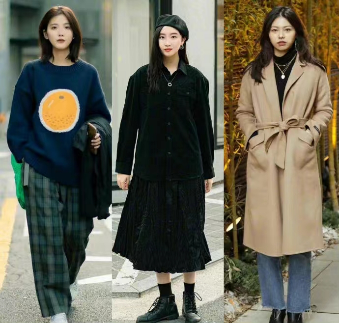 韩国最新街拍冬季穿搭,2020街拍韩国女穿搭真实时尚