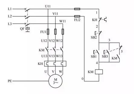 点动与自锁混合控制电路图接线图,点动自锁电路为何点动也会自锁