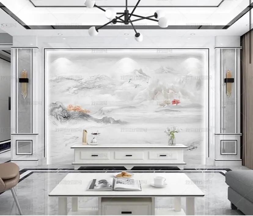 现代简约电视背景墙布效果图大全,电视背景墙现代简约乳胶漆钛金条