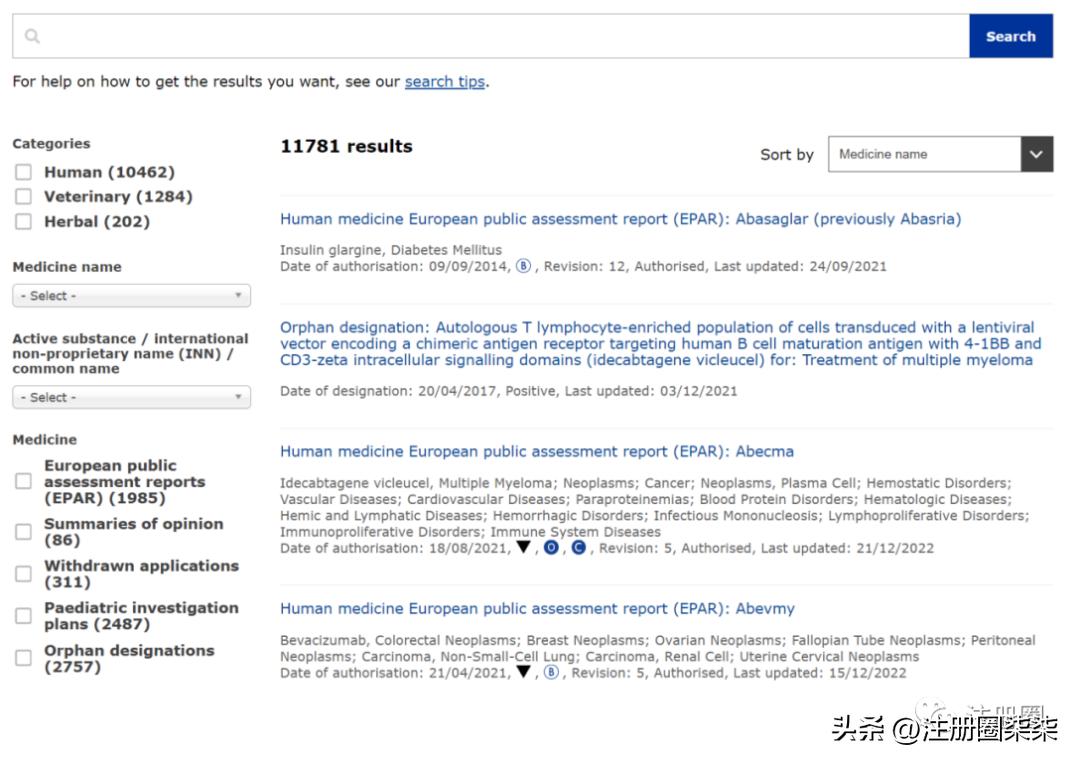 欧洲药管局ema,欧盟百科内容