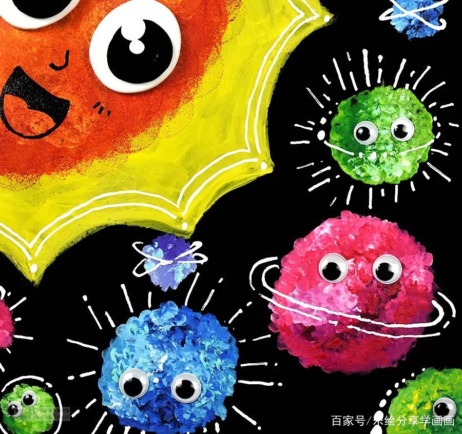 幼儿水粉画太阳的步骤视频,儿童画绘画地球6-9岁