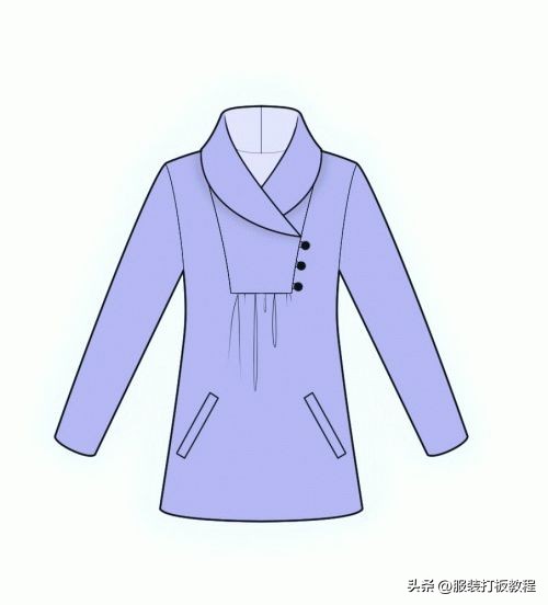 服装设计格子大衣款式图,服装设计风衣效果图