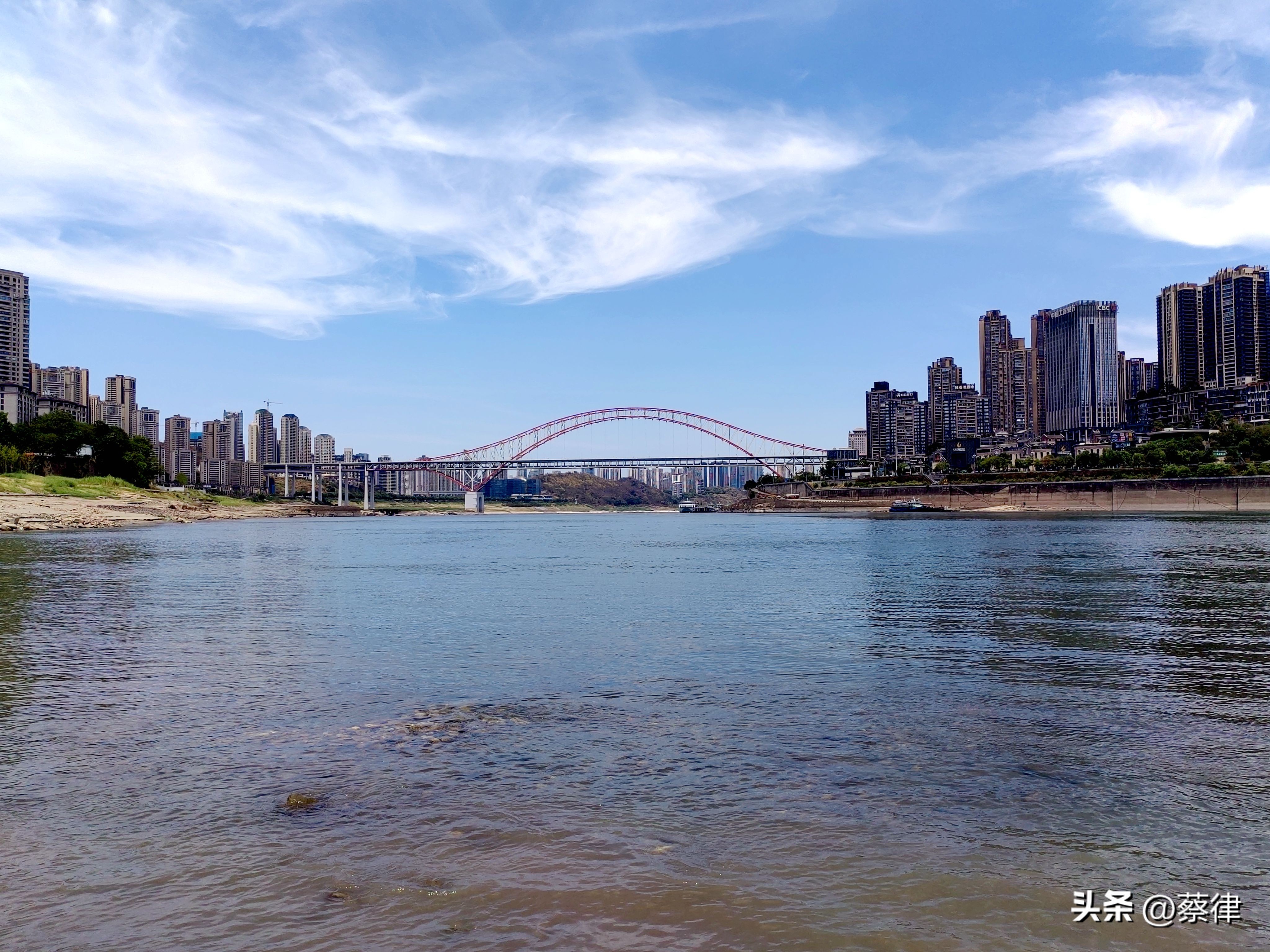 热沙无雨看江天！实测朝天门两江交汇高温枯水期的最低水位