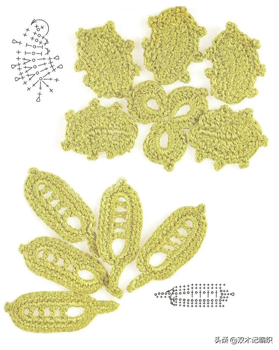 爱尔兰花和叶子大全，最令人心动的钩编之法