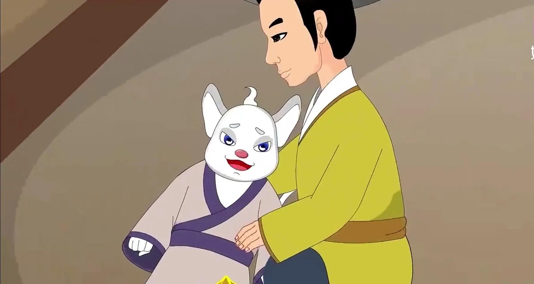 神灯—白鼠偷小立粮食送给他盏神灯白鼠生病他用神灯治病变成石像