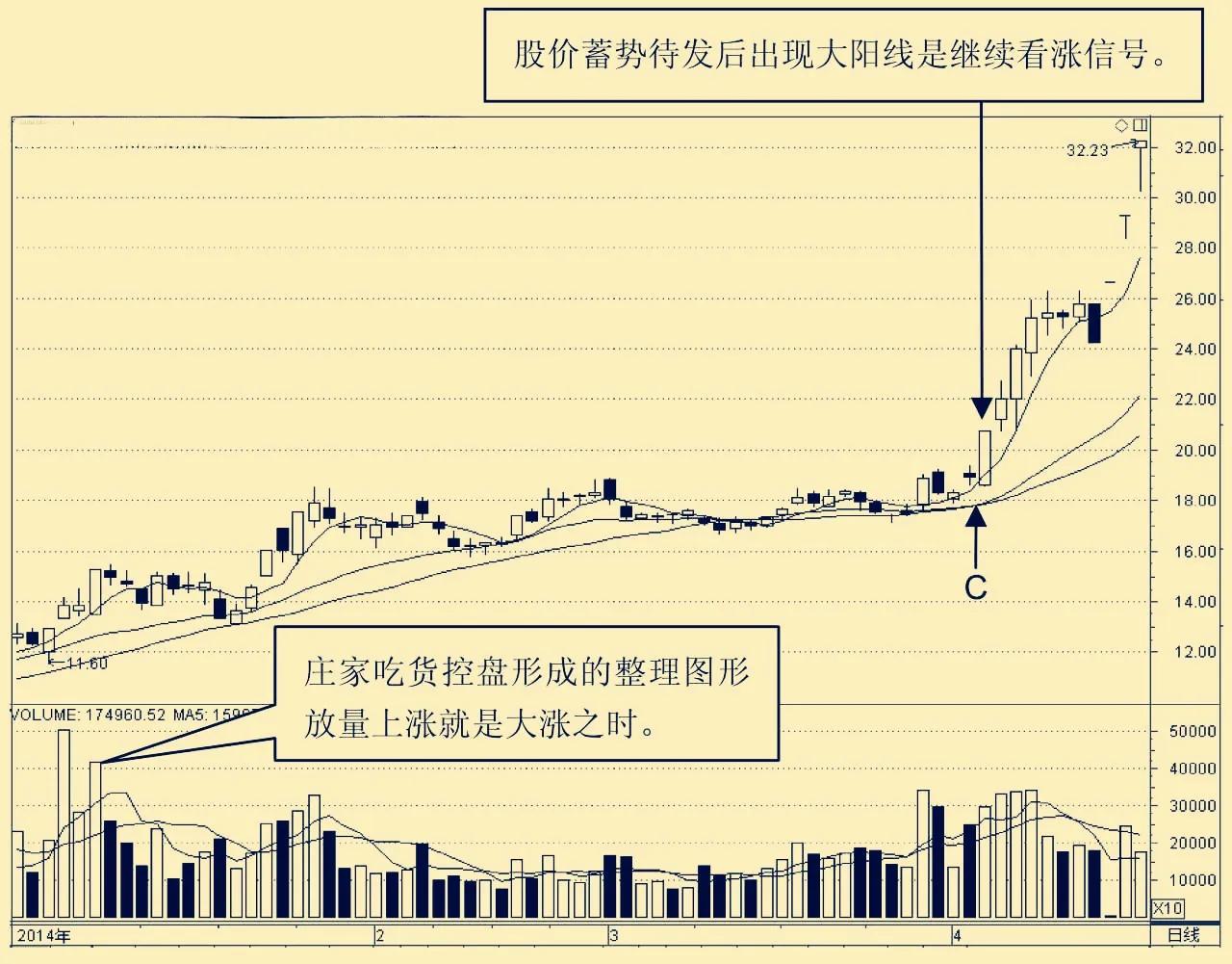 大阳线与大阴线的识别,大阳线准确走势