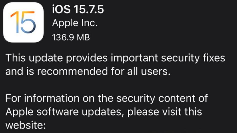 苹果推送ios15.7.2,苹果如何更新ios15.7.2