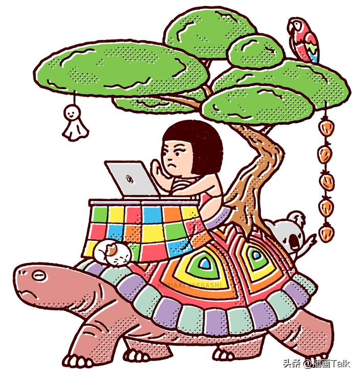 日本插画师tatsurokiuchi作品特点,日本100位插画师插画图集