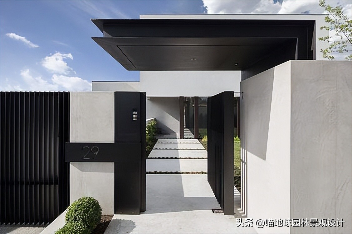 别墅庭院大门入口设计效果图,别墅庭院花园效果图大全集