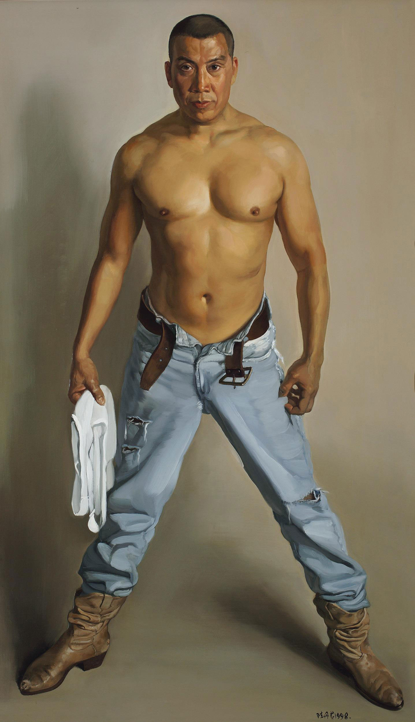 《女人体》画面露出体态丰腴、女子细嫩的肌肤充满了光感与透明感