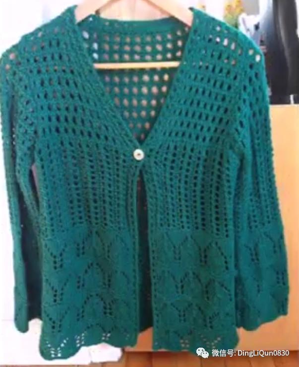 钩针短款开衫编织图解,钩针编织衣服成人开衫教程完整的
