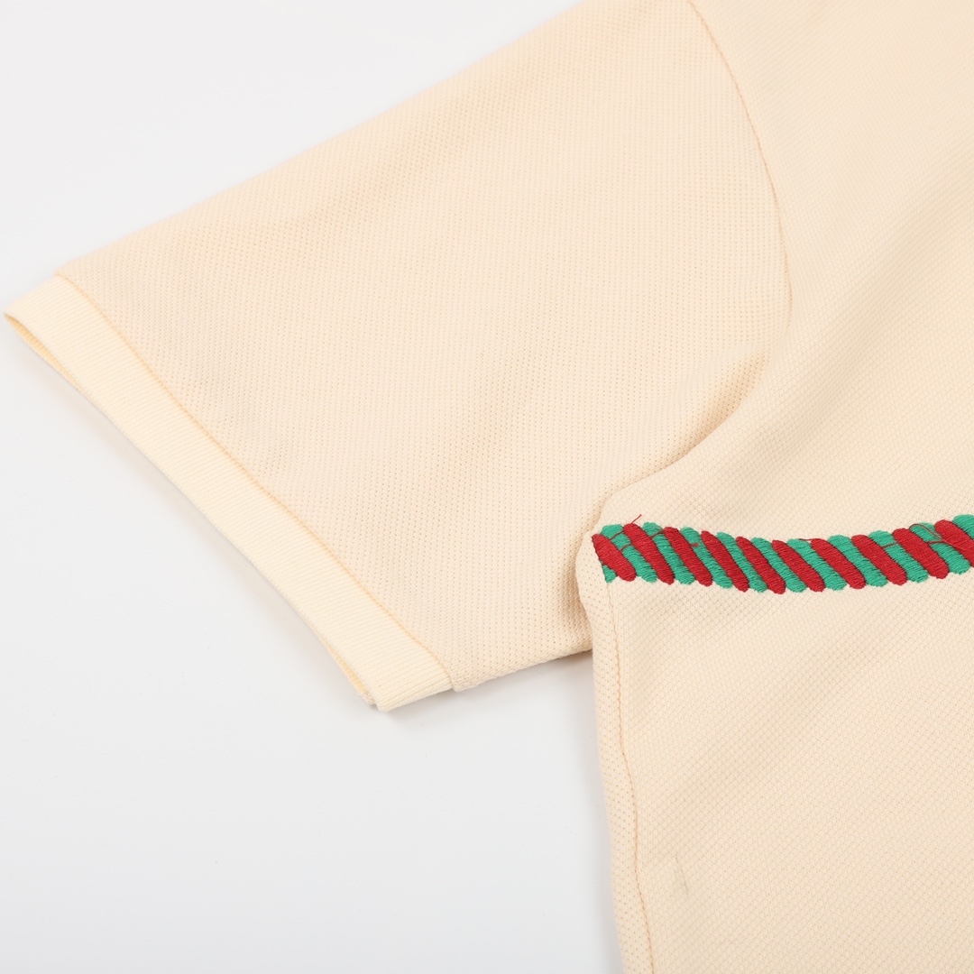 gucci腰带印花短袖 (gucci布贴刺绣提花字母短袖t恤)