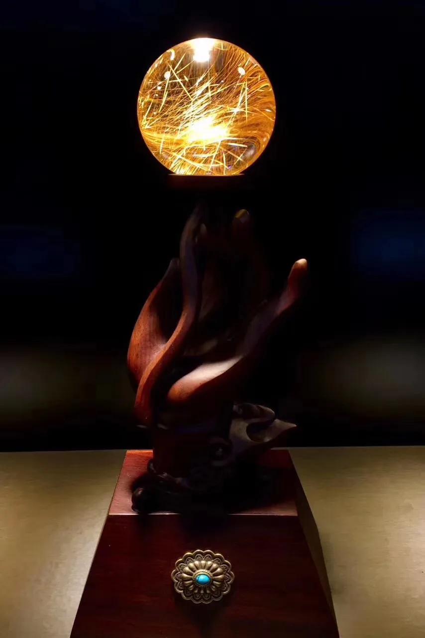 天然水晶原石超大摆件,天然水晶18寸黄色天然水晶球摆件