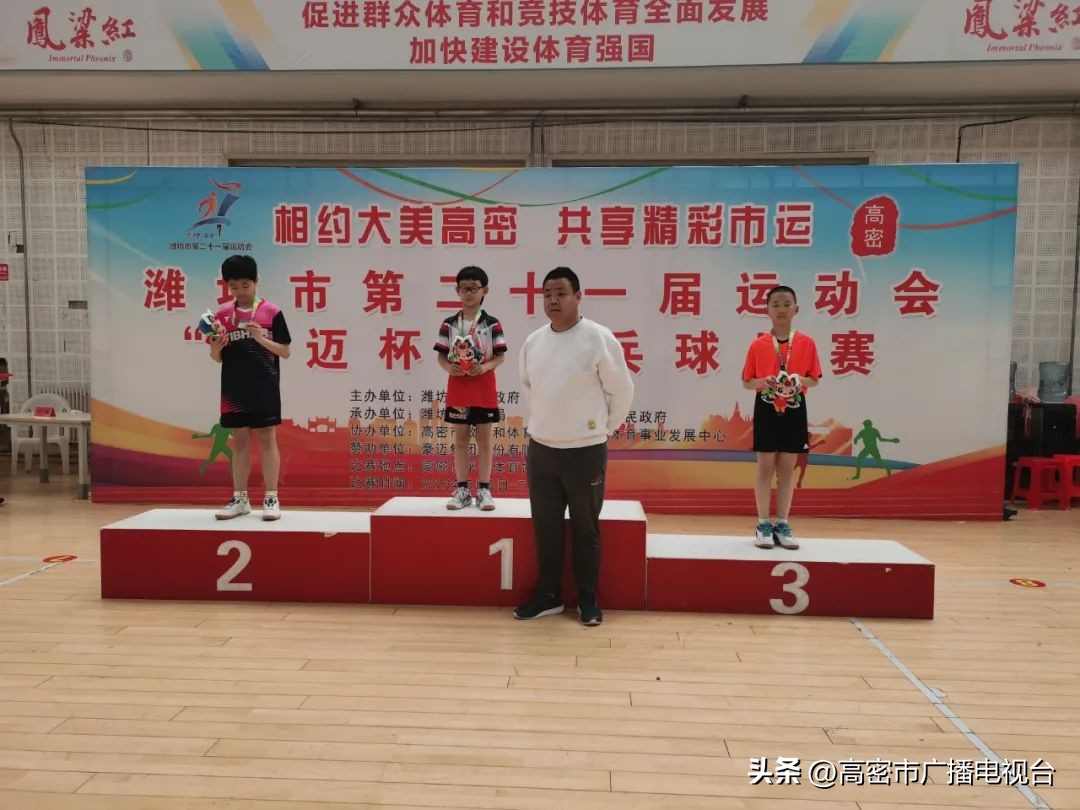 潍坊市乒乓球锦标赛甲组,潍坊第二十届运动会乒乓球比赛