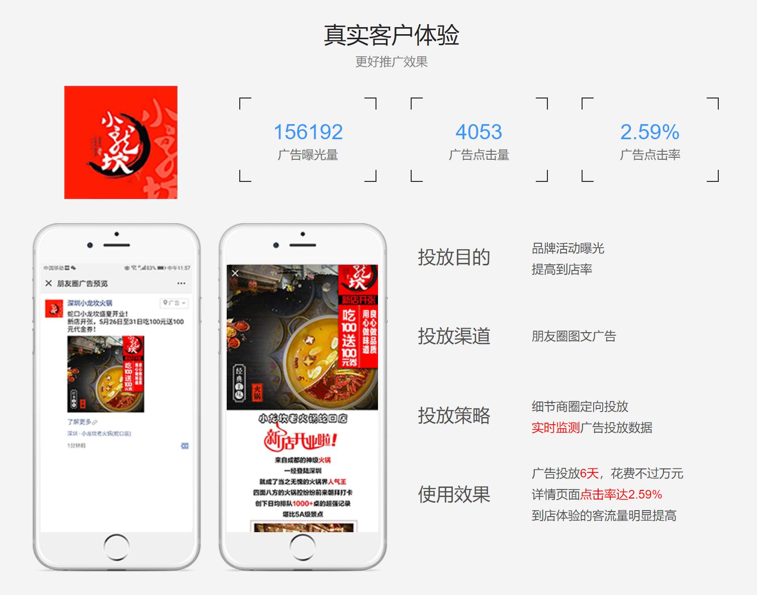 微信餐饮广告投放,餐饮招商信息流广告投放效果