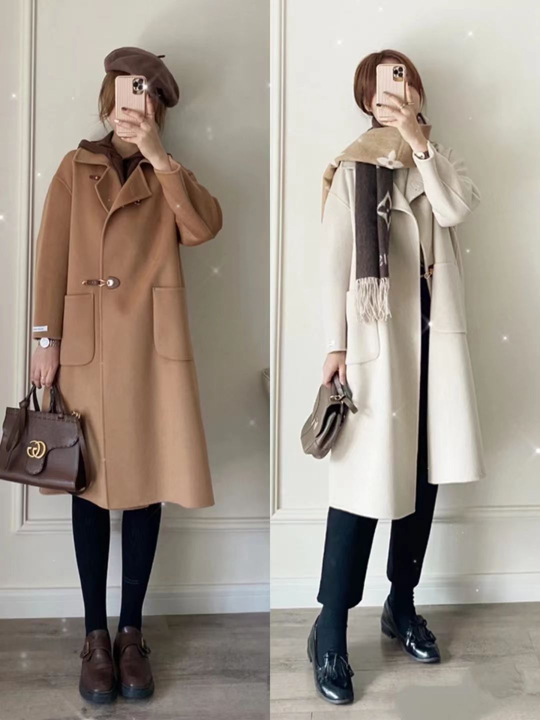 冬天的大衣平底鞋这样搭配会更好,小个子高级感百搭大衣鞋子