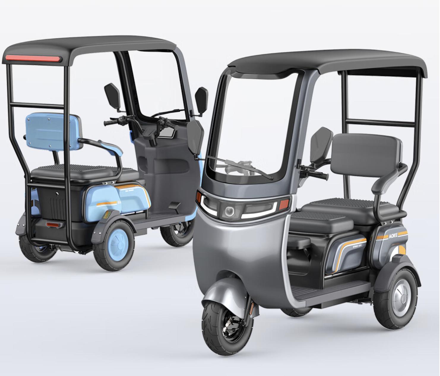 带蓬电动三轮车续航多少公里,电动三轮车小型带雨棚