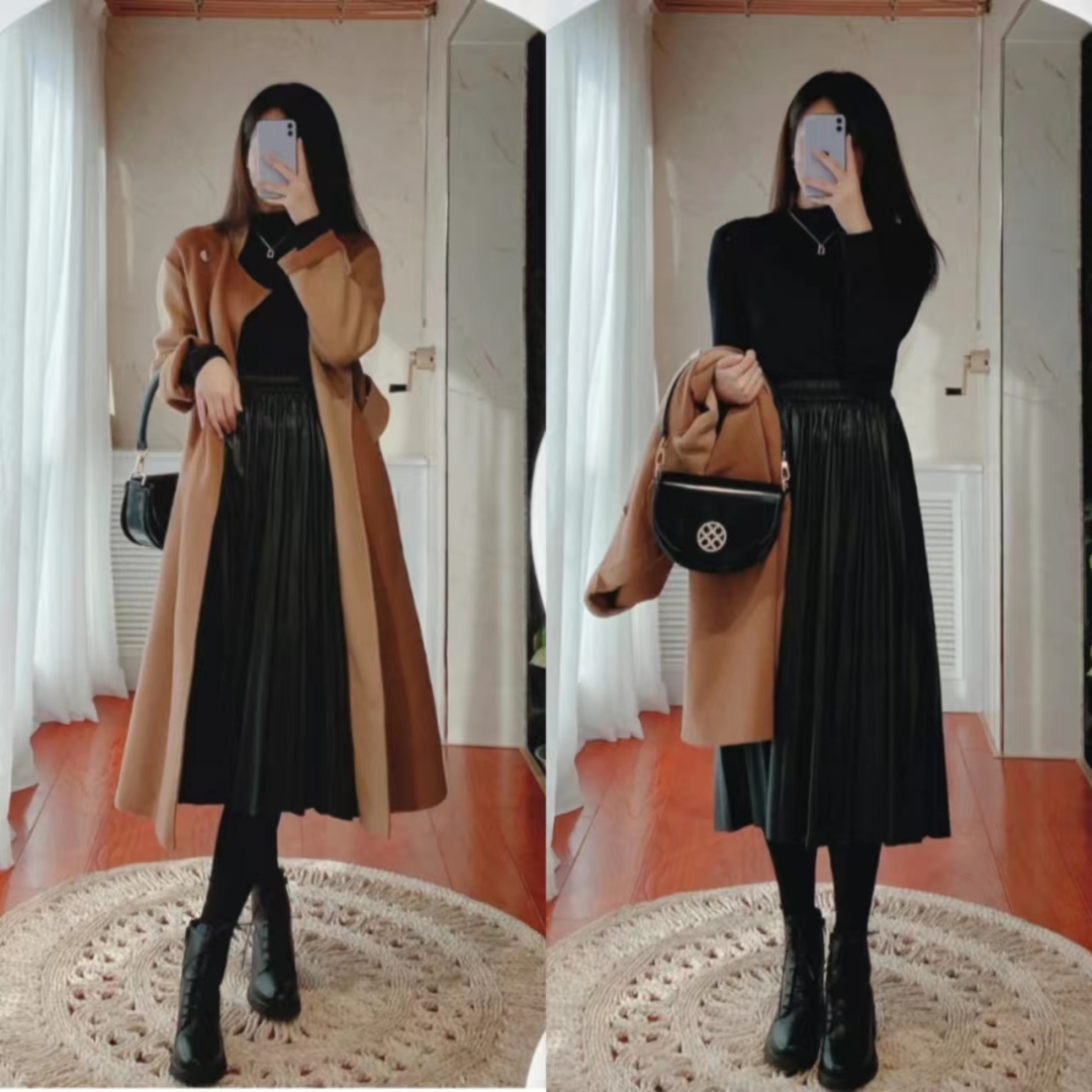 19套长款大衣内搭推荐,层次分明显高显瘦