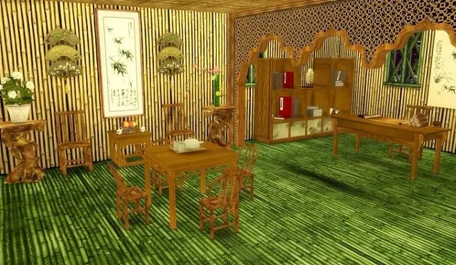 竹屋的诗句,鸟语花香竹林世外桃源的诗句