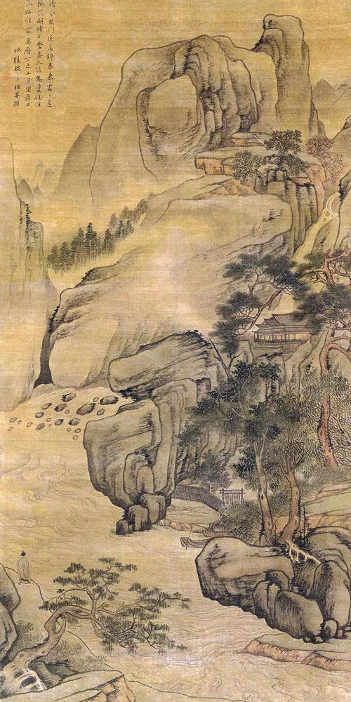 春山可望书法作品,春山可望题记